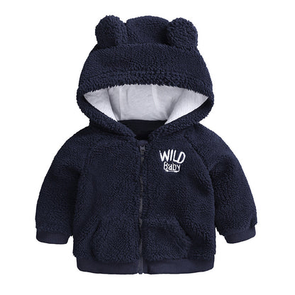 Boys And Girls Hooded Jackets, Children's Baby Long-Sleeved Zipper