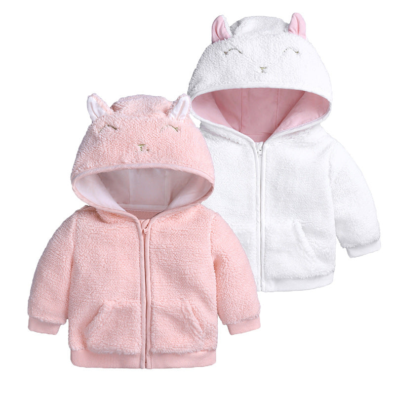 Boys And Girls Hooded Jackets, Children's Baby Long-Sleeved Zipper