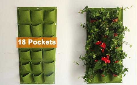 Wall Mount Hanging Planting Bags Home Supplies Multi Pockets DIY Grow Bag Planter Vertical Growing Vegetable Living Garden Bag