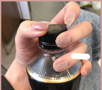 Vernis à ongles œil de chat en pierre de cristal de thé au lait