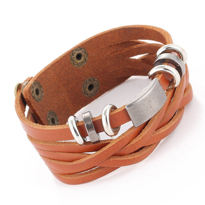 Herrarmband armband flerskiktade flätade armband herr