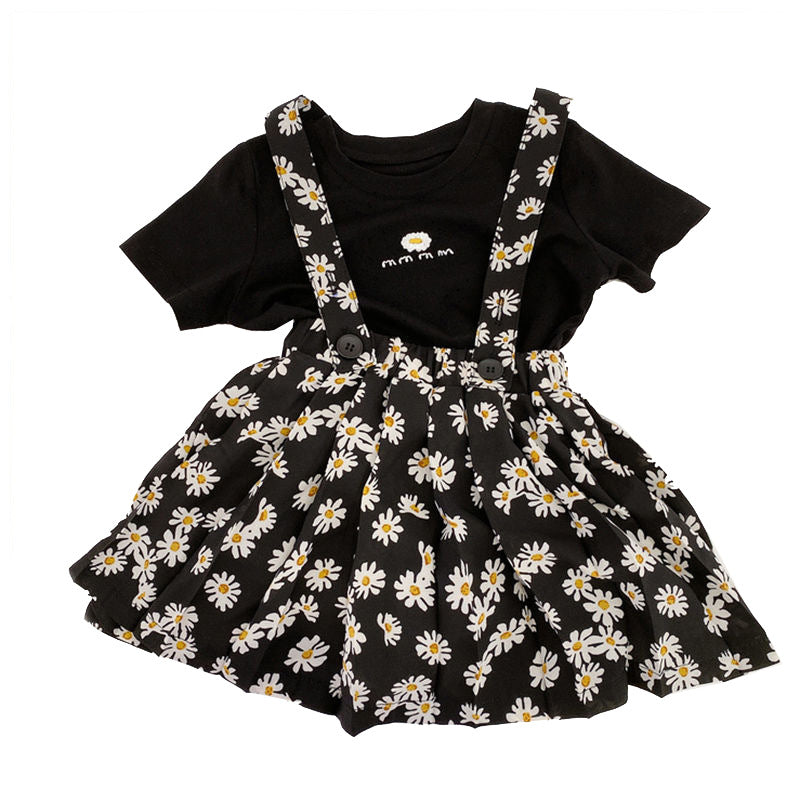 Western Style Children's Daisy Dress Two-piece in the Big Kids