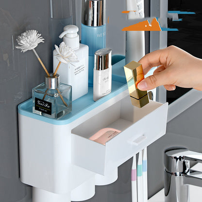 Toothbrush Rack Brush Bathroom Punch-Free Magnetic Toothbrush Holder