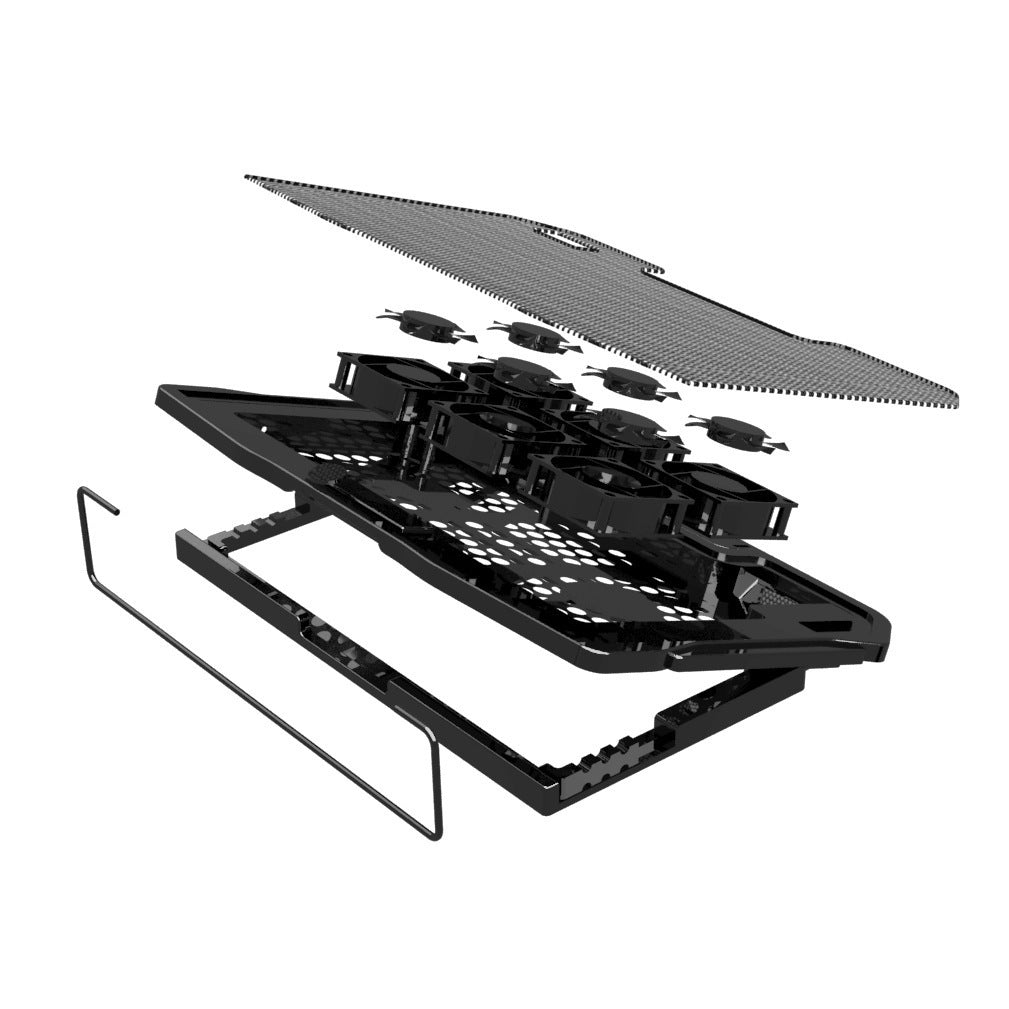 Notebook Cooler With 6 High-speed Fans Non-slip Adjustable Wind Speed Cooling Pad
