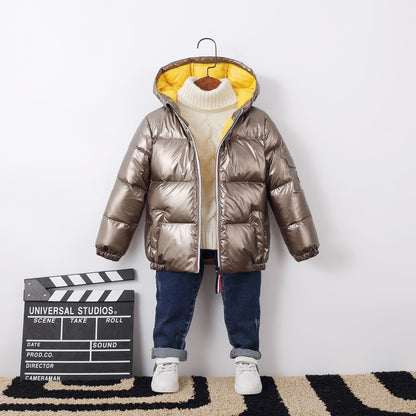 Children's Space Glossy Padded Down Jacket