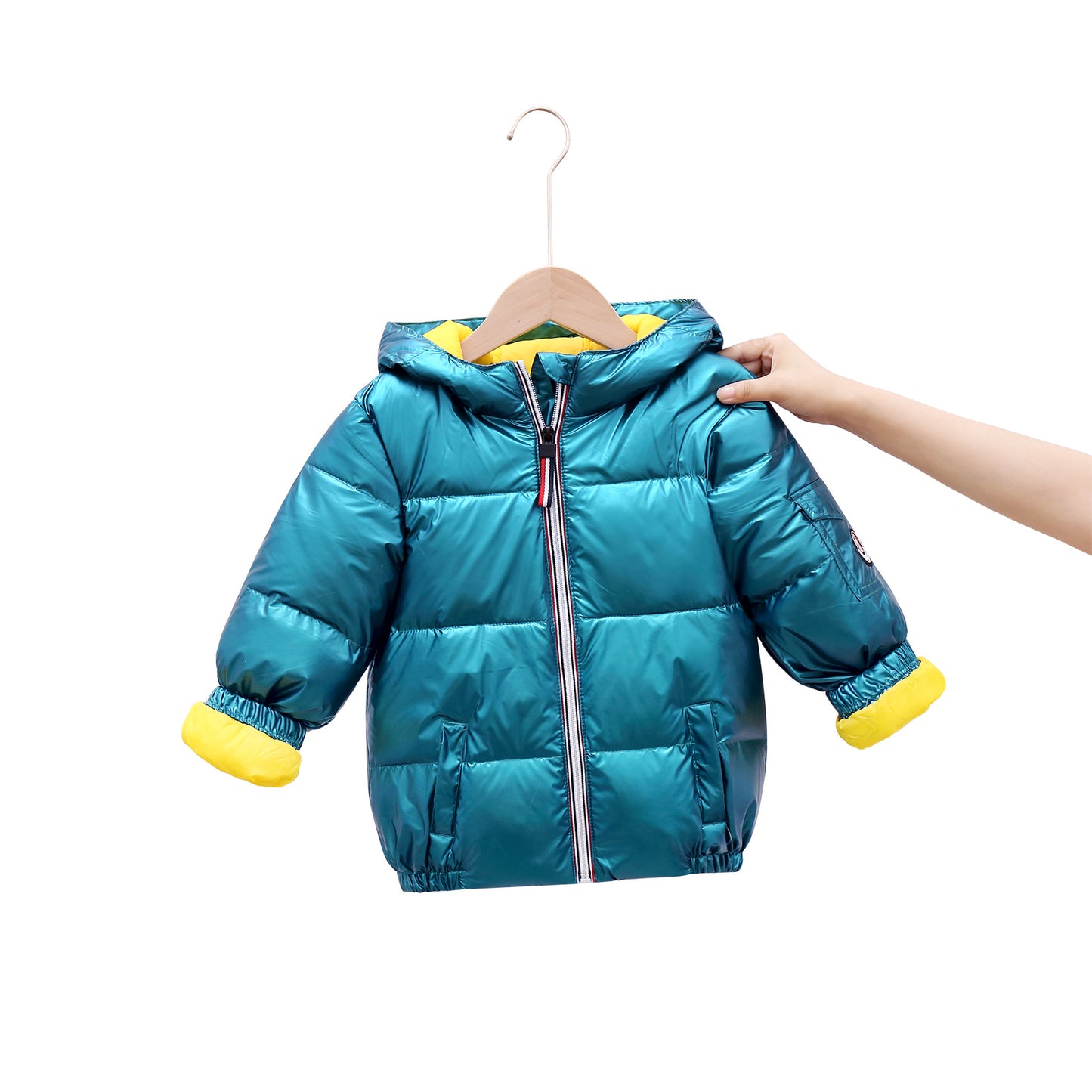 Children's Space Glossy Padded Down Jacket