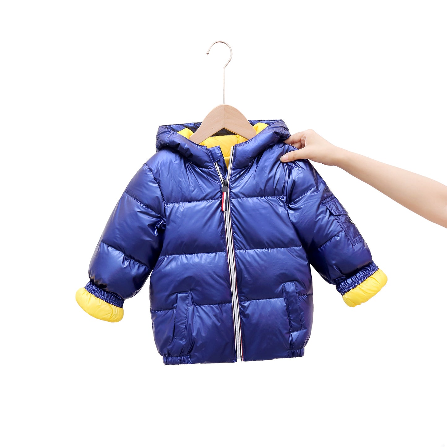 Children's Space Glossy Padded Down Jacket