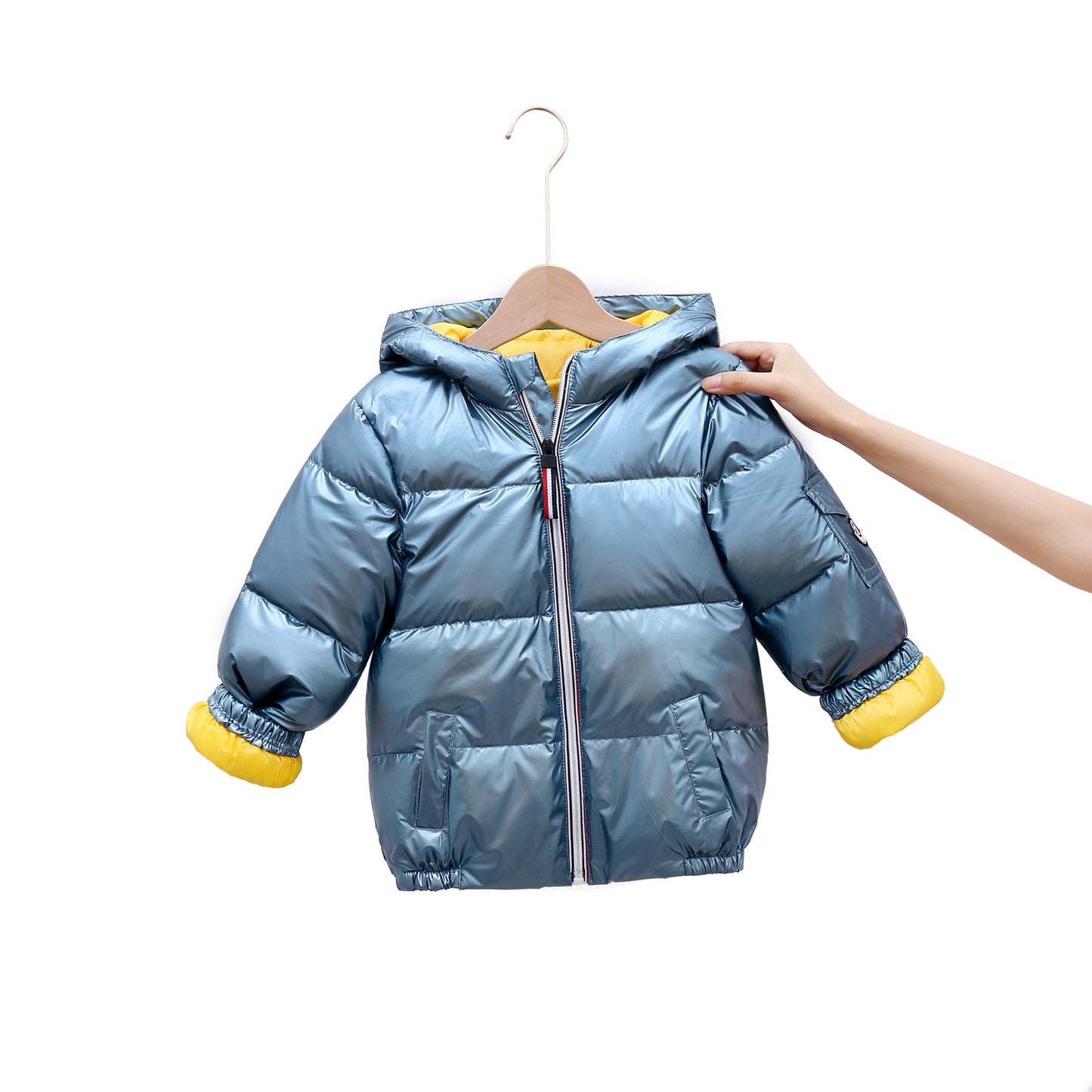 Children's Space Glossy Padded Down Jacket