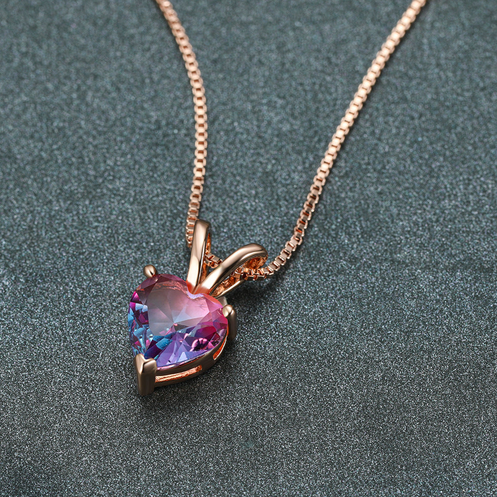 Bijoux Amour Tourmaline Pierre Collier Femme