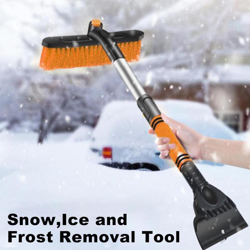 Brosse de nettoyage de voiture, grattoir à glace, pelle à neige amovible, brosse pour enlever la poussière, pare-brise automobile, brosse à neige extensible, poignée en mousse