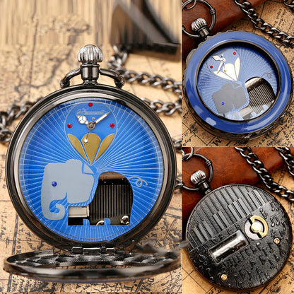 Eight Music Box Hollow Necklace Watch Waterproof