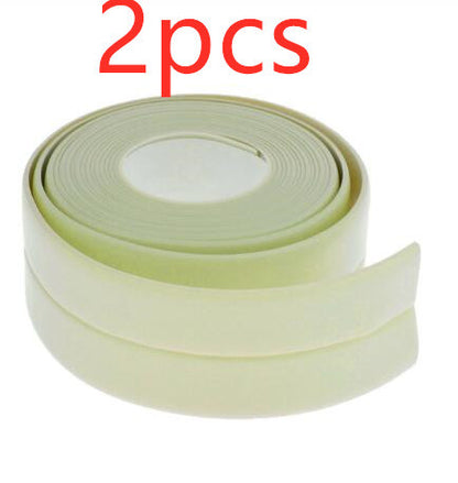 Bathroom Sealing Strip Tape - White PVC Self-Adhesive Waterproof Wall Sticker