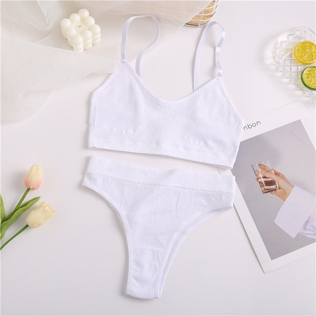 High Waist Elastic Women Underwear Bra Ice Silk Female Girls