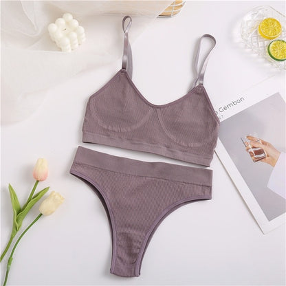 High Waist Elastic Women Underwear Bra Ice Silk Female Girls