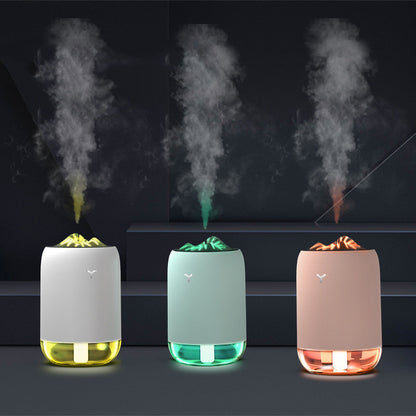 Gränsöverskridande nya magiska flamma Luftfuktare Hem Bil Atomizer Mini Aroma Diffuser Desktop Moisturizer Anpassad LOGO