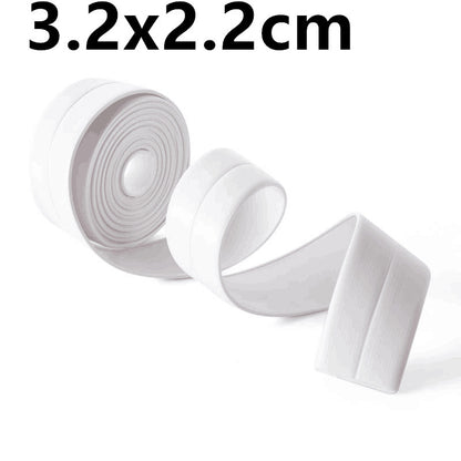 Bathroom Sealing Strip Tape - White PVC Self-Adhesive Waterproof Wall Sticker