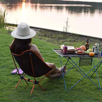 Resa Ultralätt hopfällbar stol Superhård Högbelastning Utomhuscampingstol Bärbar Strandvandring Picknickstol Fiskeredskap Stol