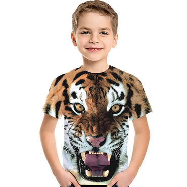 T-shirt à manches courtes pour enfants avec impression numérique 3D