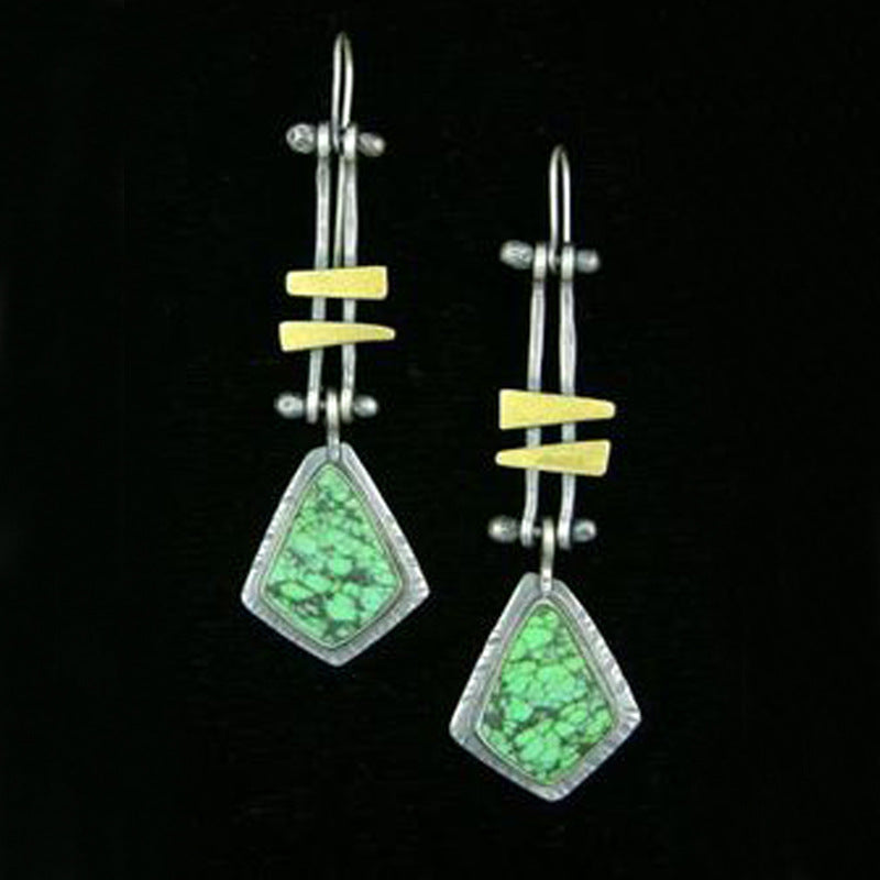 Women's Long Earrings With Turquoise High-End Earrings