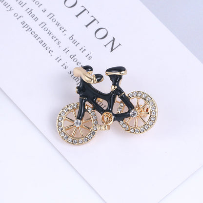 Creative Bicycle Brooch Collar Pin Brooch Dripping Oil