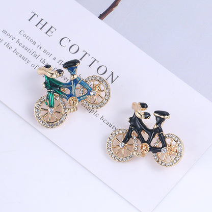 Creative Bicycle Brooch Collar Pin Brooch Dripping Oil