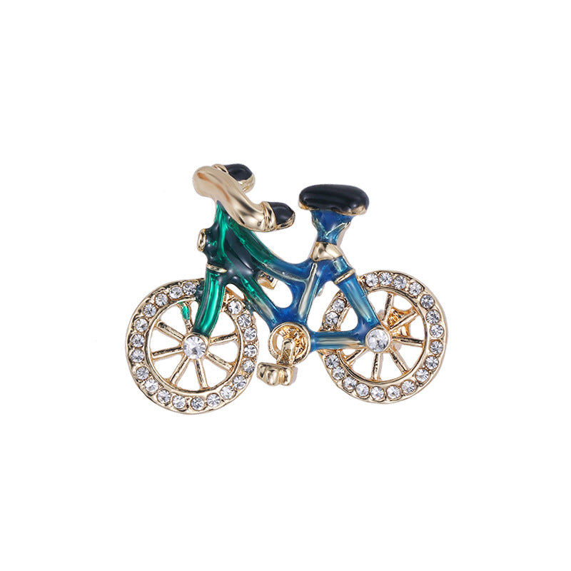 Creative Bicycle Brooch Collar Pin Brooch Dripping Oil