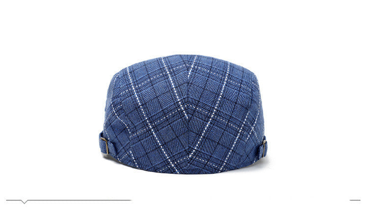 Peaked Cap Forward Cap Plaid Baseball Cap Visor Beret Sun Hat