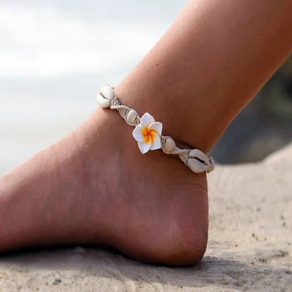 Beach Barfot armband ankel SeaShell anklet för kvinnor fot smycker