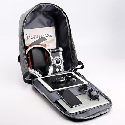 fashion new anti-theft backpack casual backpack business men multi-function USB backpack