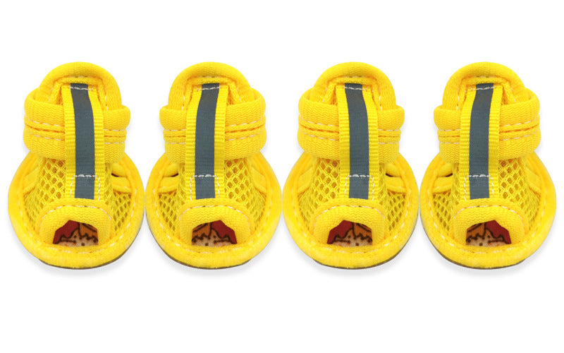 Spring And Summer Beef Tendon Bottom Mesh Breathable Puppy Non slip Shoes