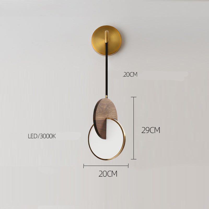 Long-line Light Atmosphere Walnut Solid Wood Chandelier