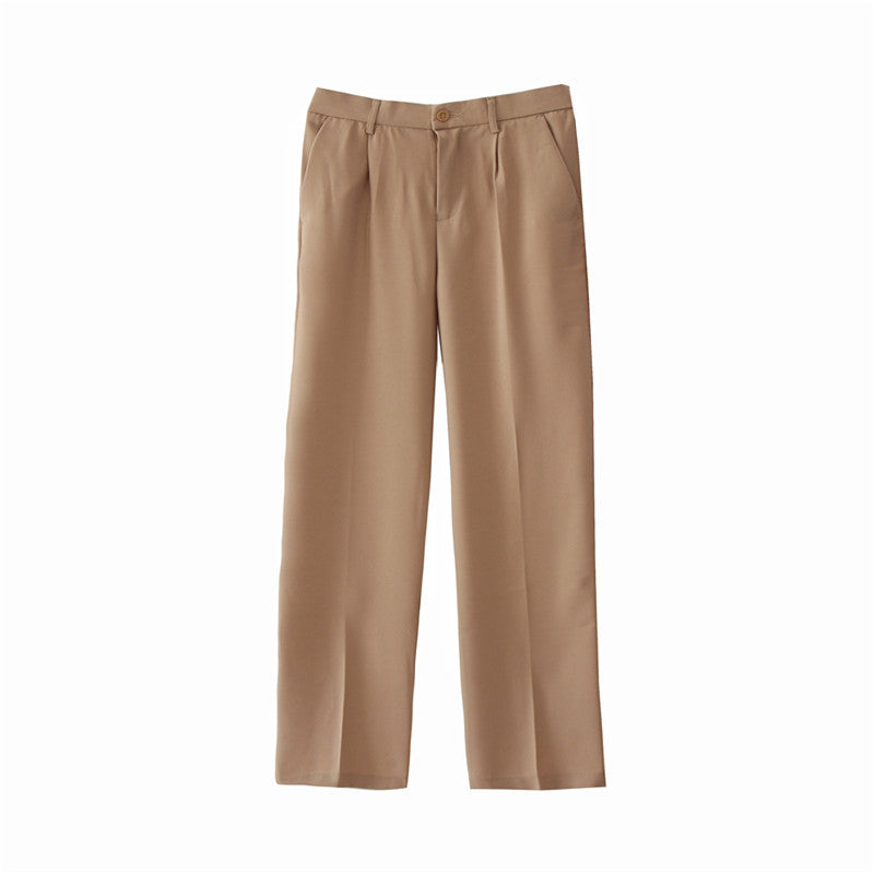 Pantalon droit drapé pour homme