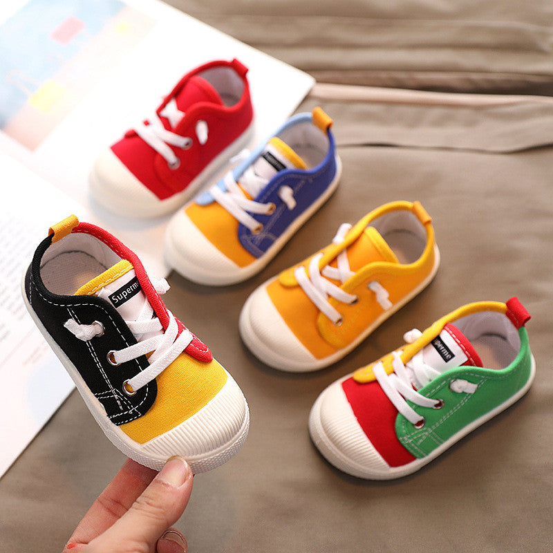 Chaussures d'intérieur de maternelle, chaussures en tissu pour bébés, chaussures en toile pour enfants