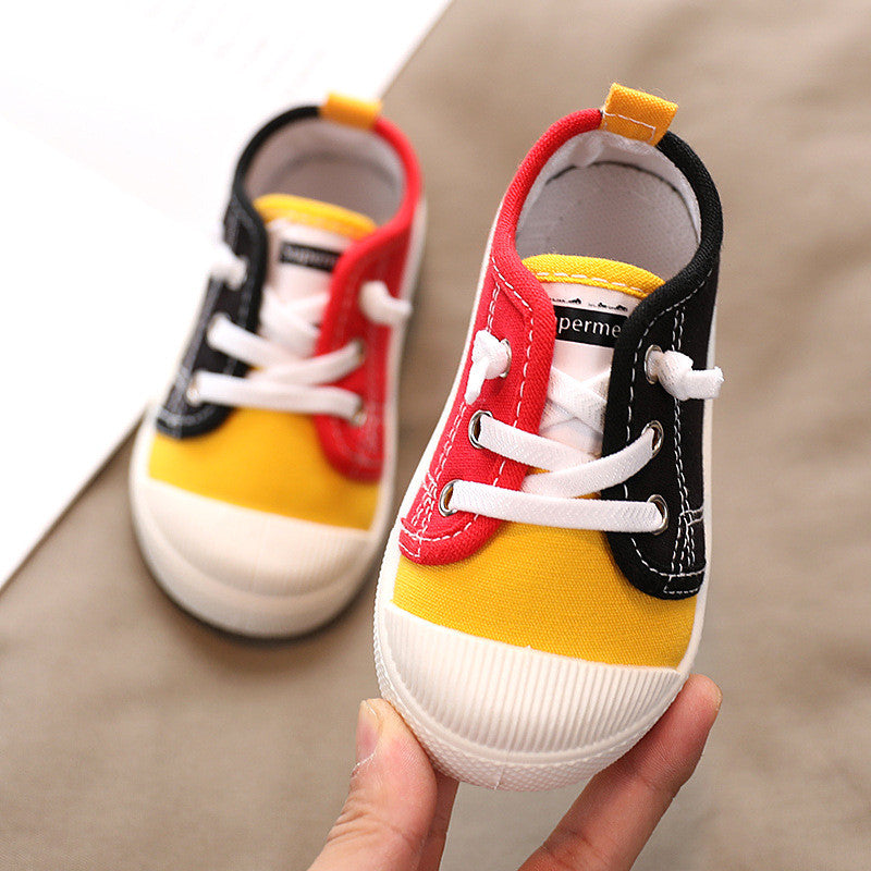 Chaussures d'intérieur de maternelle, chaussures en tissu pour bébés, chaussures en toile pour enfants