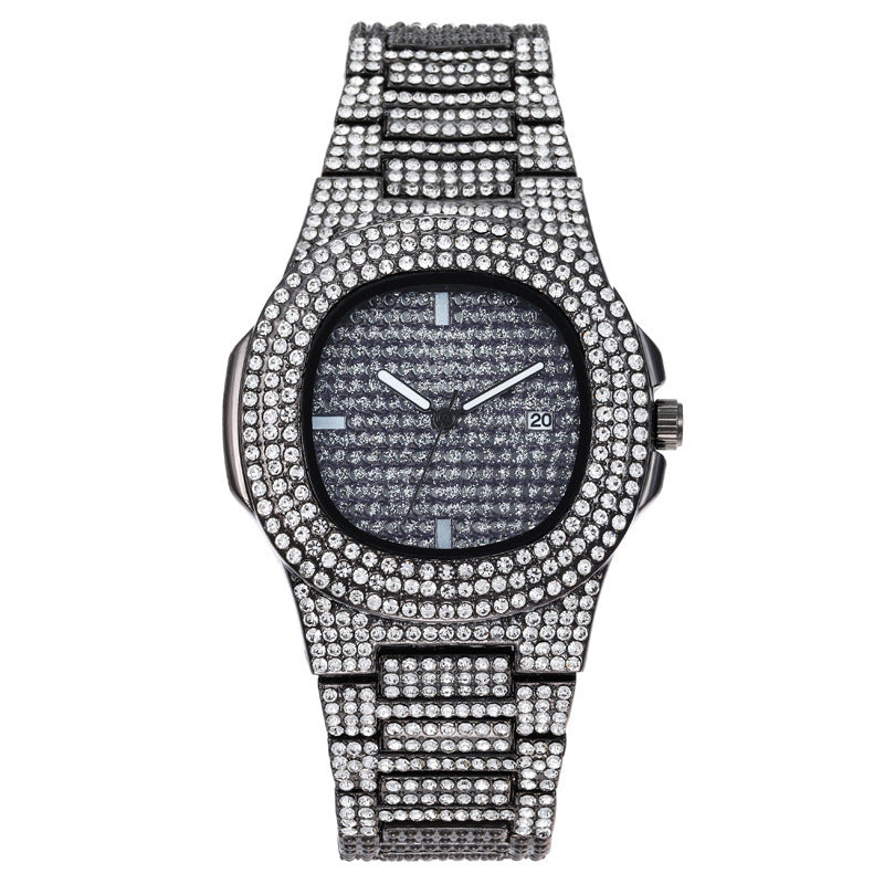 Montres pour hommes marque de luxe mode diamant Date montre à Quartz 