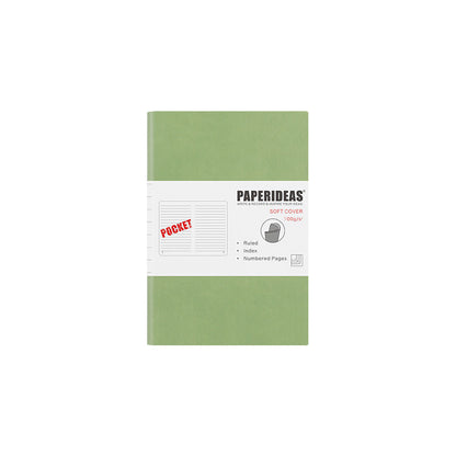 Carnet de notes en cuir souple aA6, petit bloc-notes Portable avec numéro de Page vierge, livre de poche