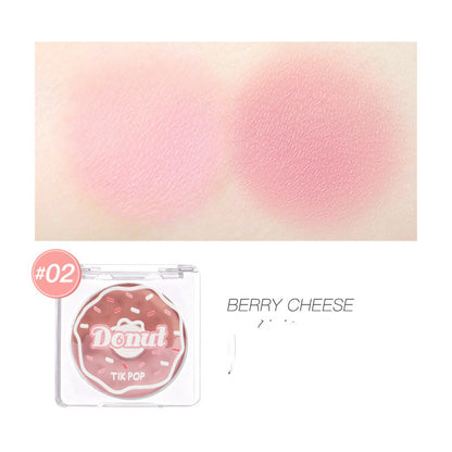 Donut Two-Tone Blush Highlighting Makeup Nude Makeup