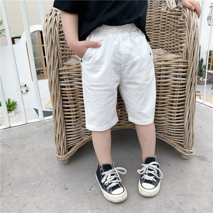 Boys Solid Color Casual Pants For Children