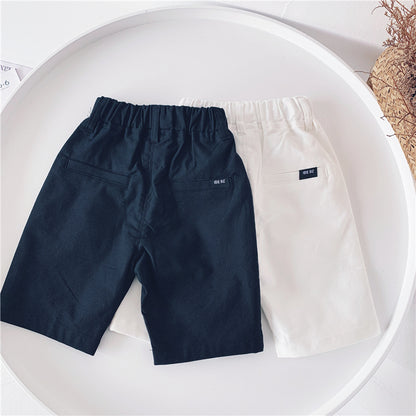 Boys Solid Color Casual Pants For Children