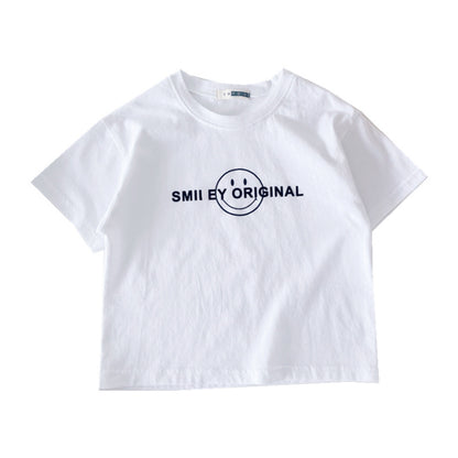 Xiaojiejia Barnkläder pojkar sommarkläder 2021 Nya pojkars T-shirt Sommarbarn Kort ärm baby halv ärm topp