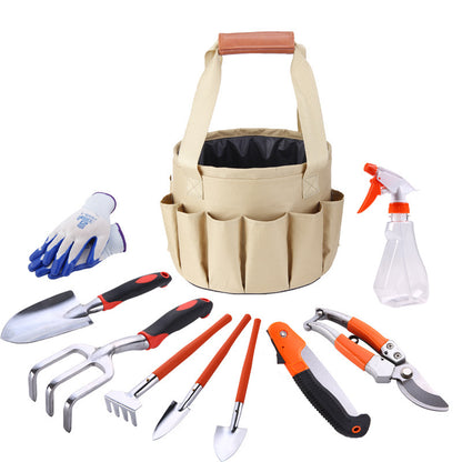 Mini Bonsai Verktyg Trädgårdsverktyg Hand Tools Kit med Tote Bag armbåge gren nagelräck spare Sprut Pott för trädgårdsmästare