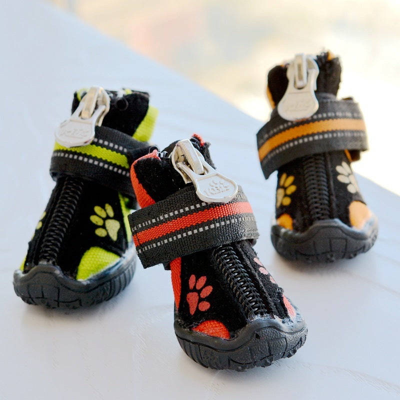 Dog Paw Print Suede Windproof Non-slip Soft-soled Shoes