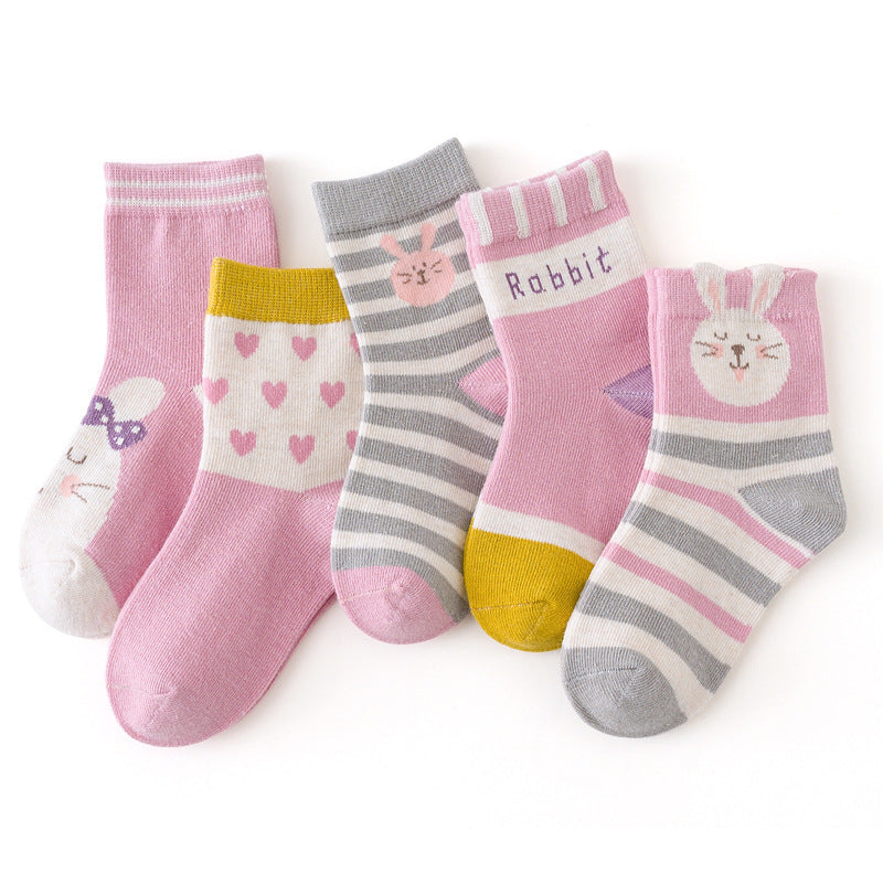 Girls' Socks, Autumn And Winter Cotton Socks