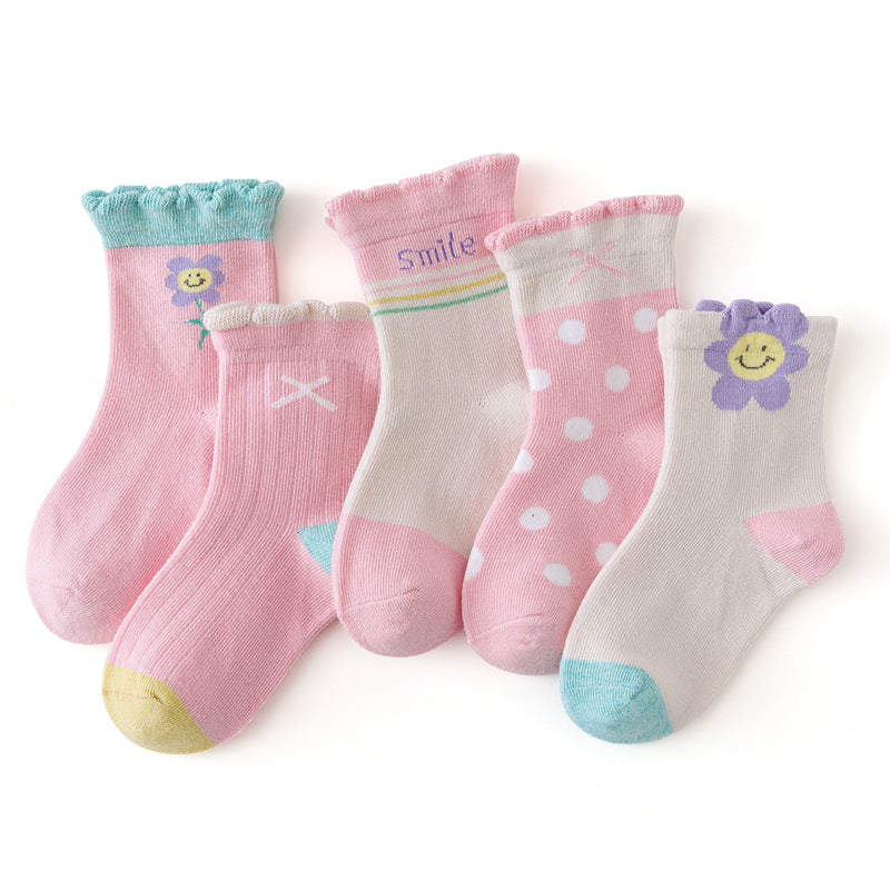 Girls' Socks, Autumn And Winter Cotton Socks