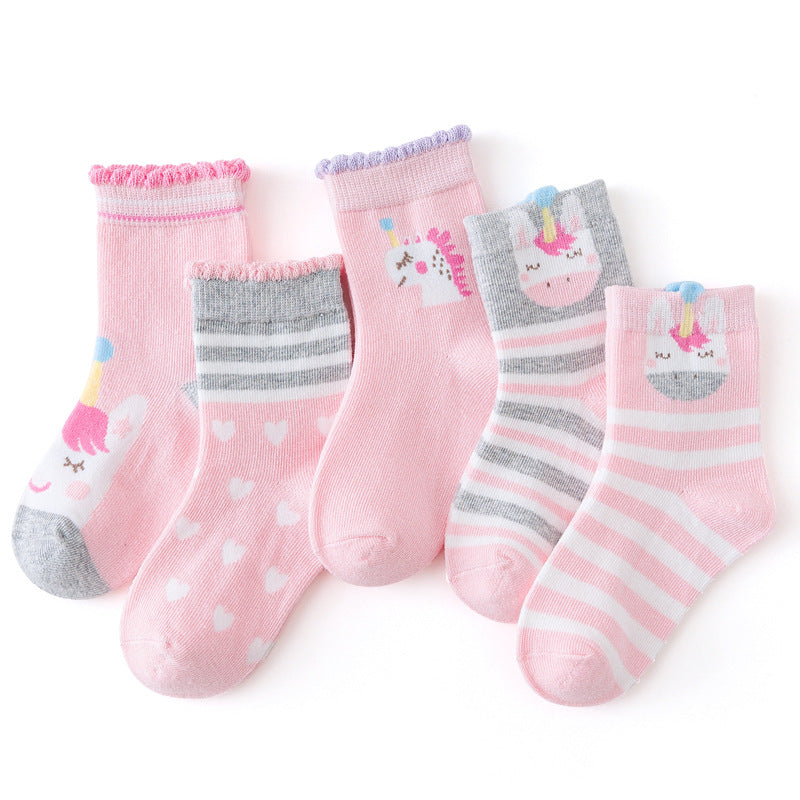 Girls' Socks, Autumn And Winter Cotton Socks