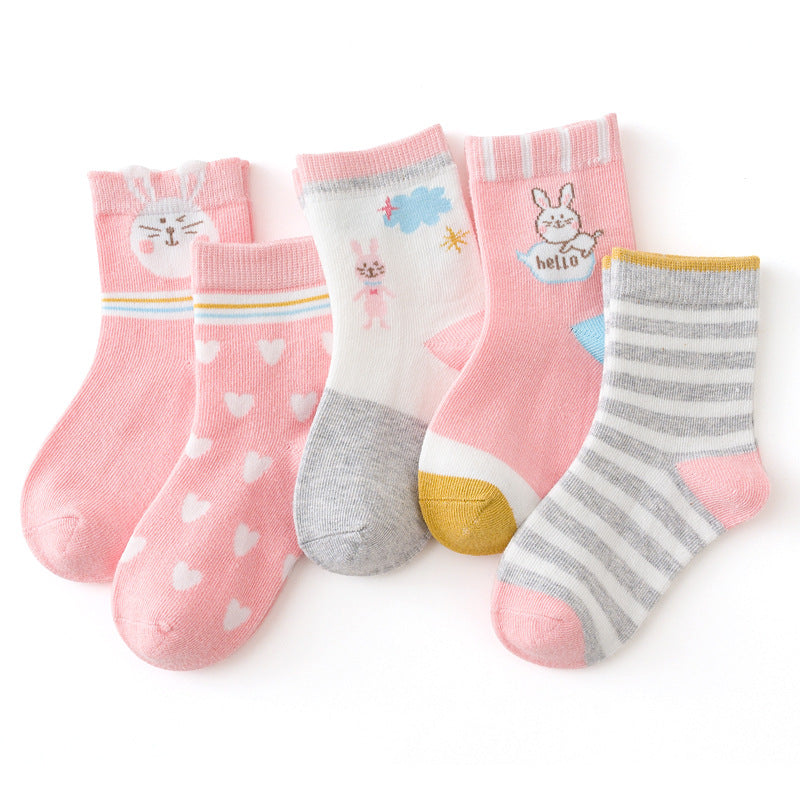 Girls' Socks, Autumn And Winter Cotton Socks