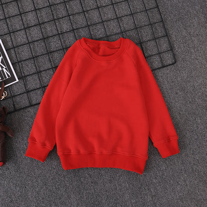 Sweater Boys Spring And Autumn Pure Cotton Children's Bottoming Shirt girls Fashion Tops Big Kids Pullovers