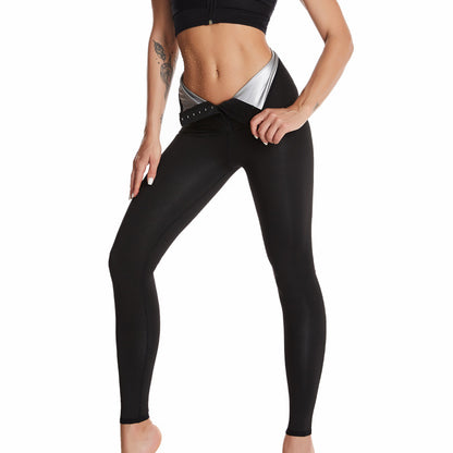 Women s Ninth Yoga Pants With Silver Coating Sweatpants