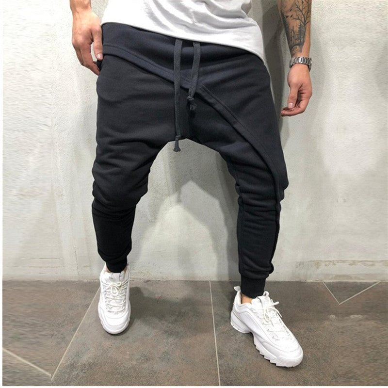 Pantalon de jogging Pantalon de jogging Hip Hop Slim Pantalon de sport décontracté avec cordon de serrage pour hommes