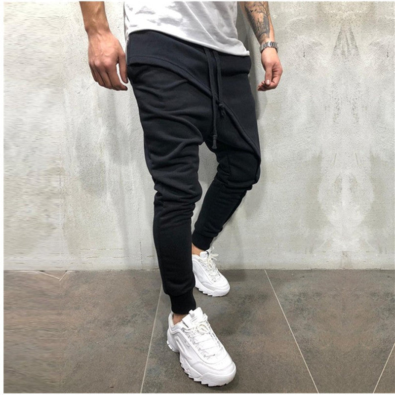 Pantalon de jogging Pantalon de jogging Hip Hop Slim Pantalon de sport décontracté avec cordon de serrage pour hommes